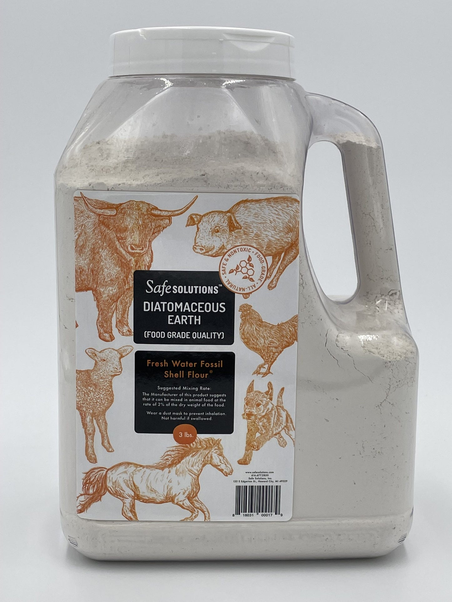 Food-Grade Diatomaceous Earth (DE) - 3 lb. Jar image